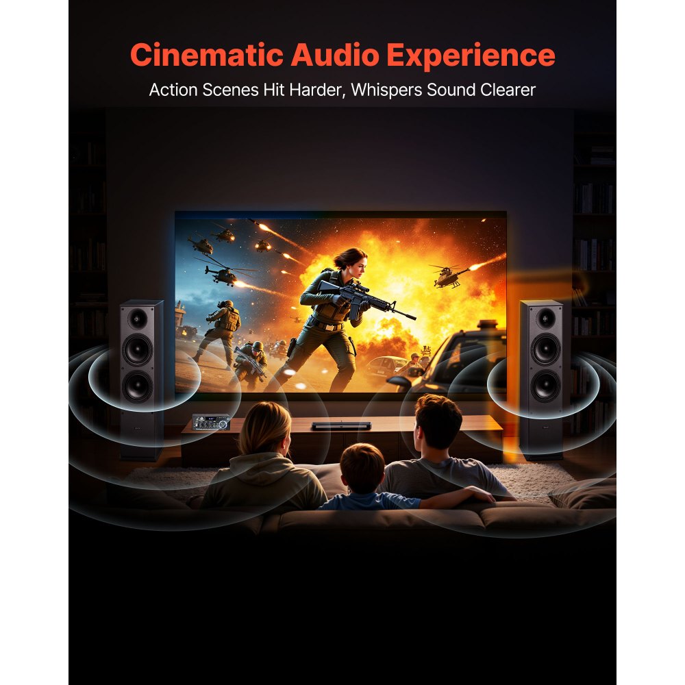 Floorstanding Speakers 2-Way Floor-Standing Tower Speakers 400W Peak Pair