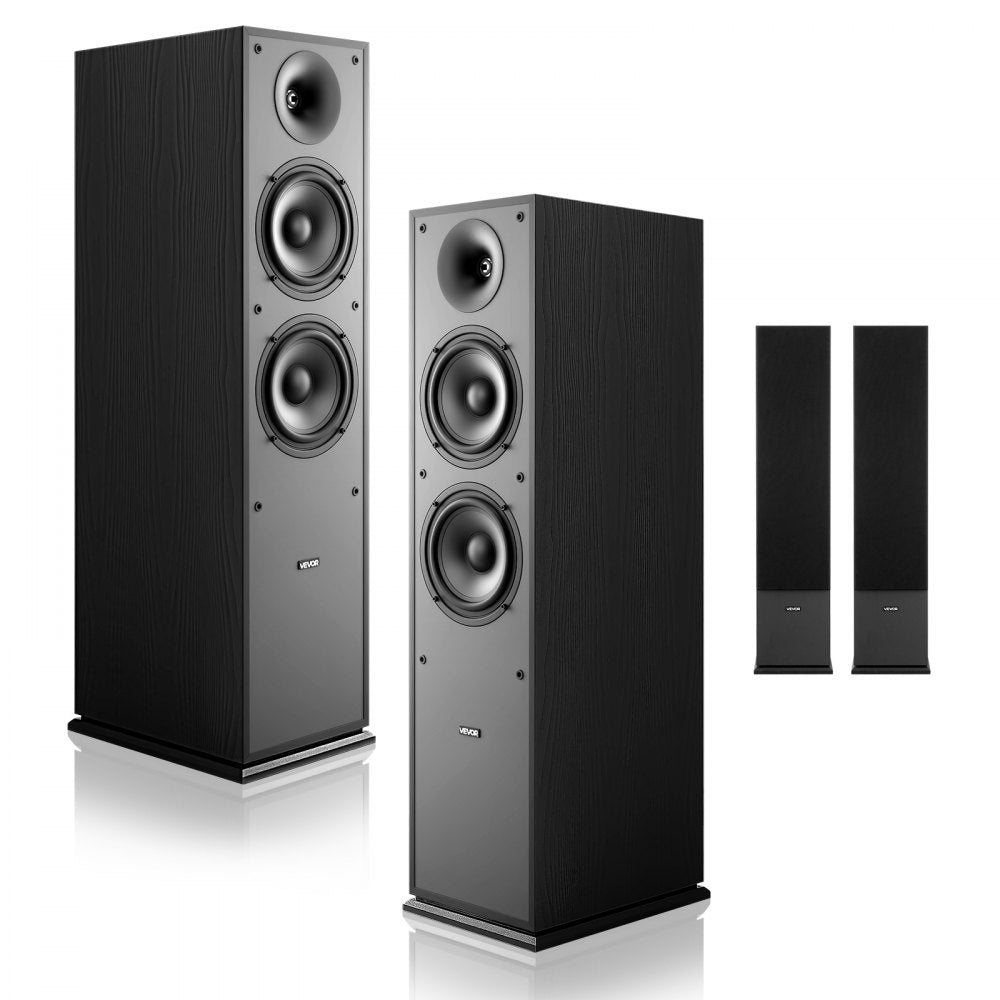 Floorstanding Speakers 2-Way Floor-Standing Tower Speakers 400W Peak Pair