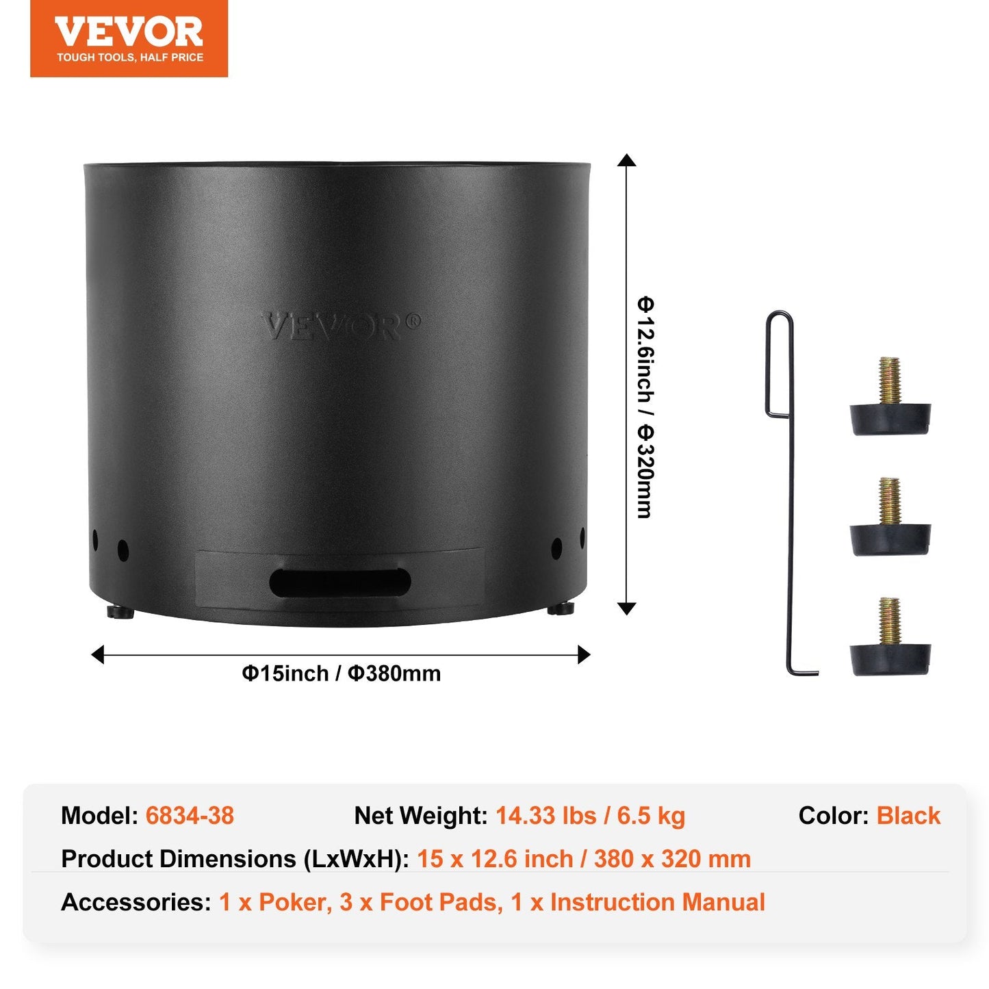 Compact Smokeless Fire Pit Stove, 0.38m Diameter, Stainless Steel, Portable Design