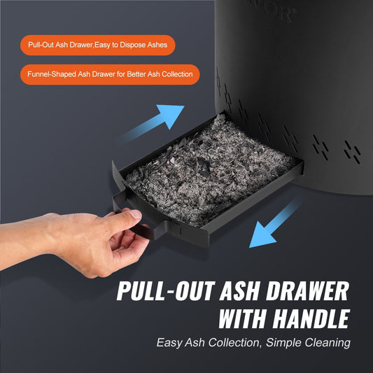 Portable 0.4m Smokeless Fire Pit Stove, Stainless Steel, Lightweight Design