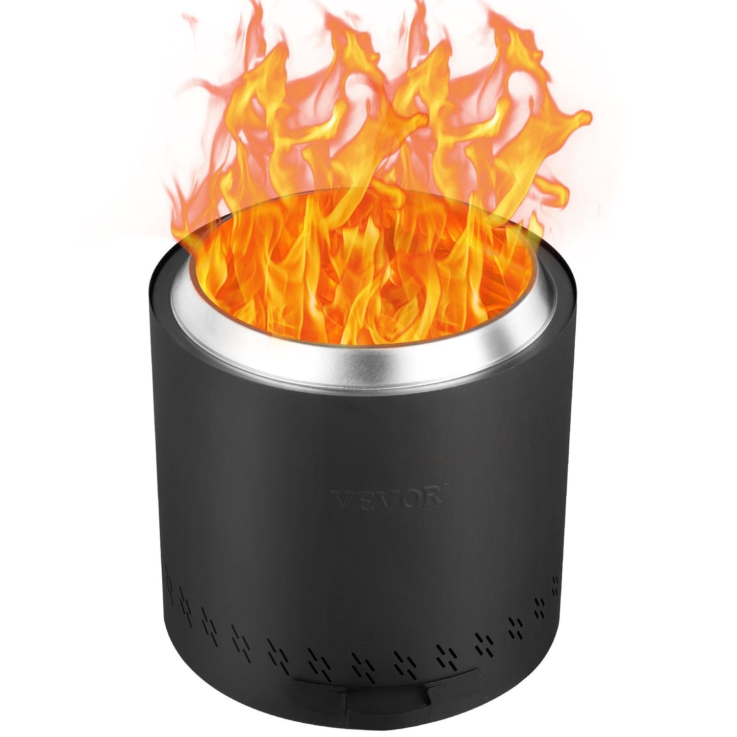 Portable 0.4m Smokeless Fire Pit Stove, Stainless Steel, Lightweight Design