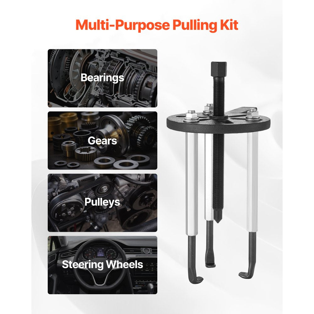 21 in 1 Bearing Disassembly Puller Inner Hole Removal Tool 3-Jaw Puller
