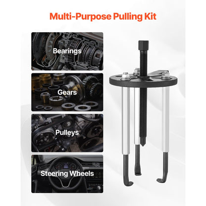 21 in 1 Bearing Disassembly Puller Inner Hole Removal Tool 3-Jaw Puller
