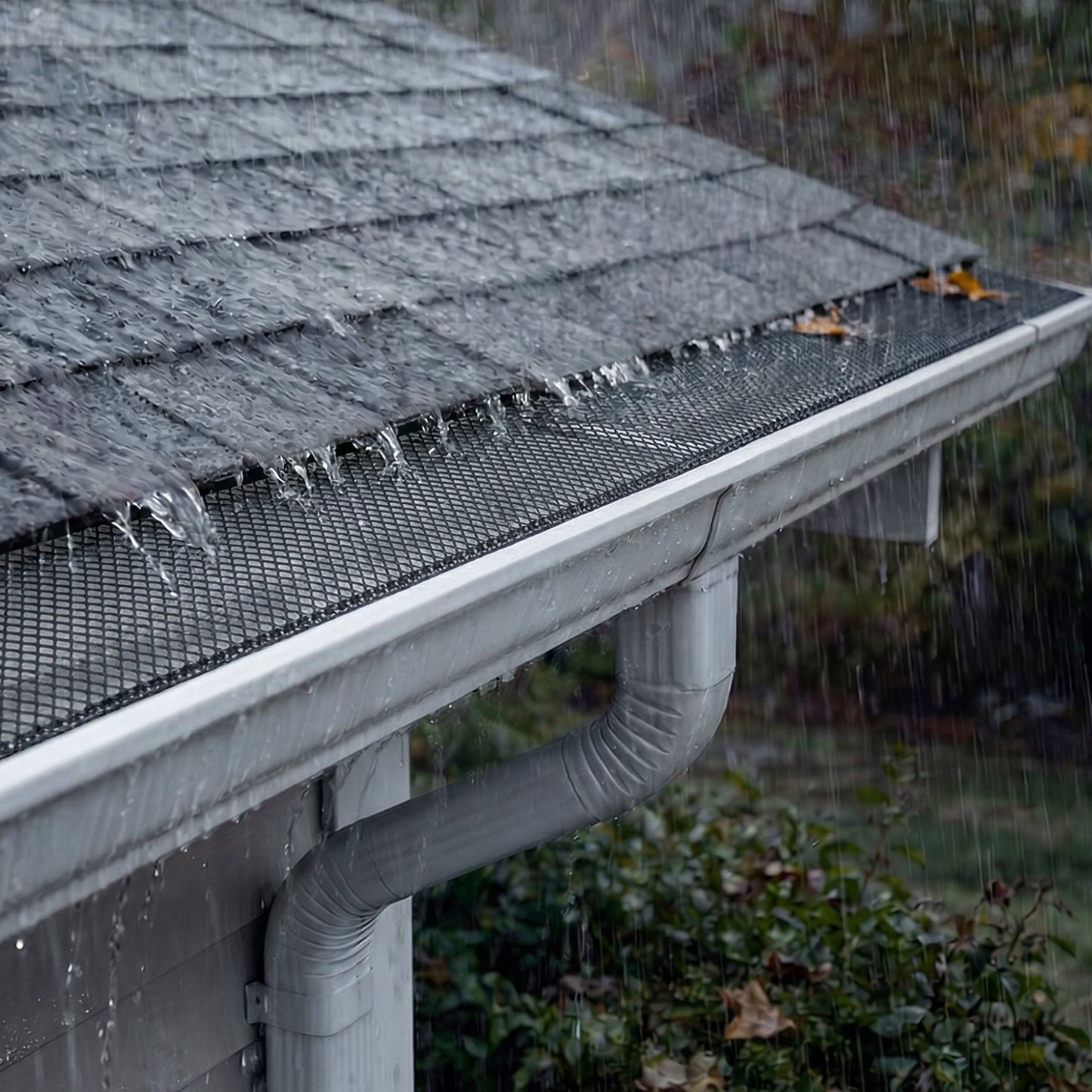 Gutter Guard, 152.4 mm Powder-Coated Steel Gutter Screen, Heavy-Duty 36.58 m Length, 1.02 mm Thick, Leaf Guard for Debris and Leaves, Easy DIY, Fits 152.4 mm Standard Systems, 40 Pack, Black