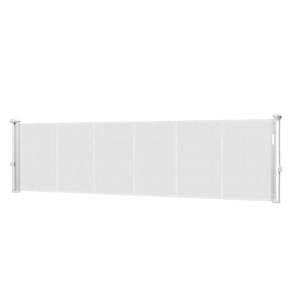 Retractable Baby Gate, 870 mm Tall, Extends up to 2800 mm Wide, Retractable Gate for Kids or Pets, Mesh Material, Easy to Install for Indoor Stairs, Doorways, Hallways, Playrooms, White