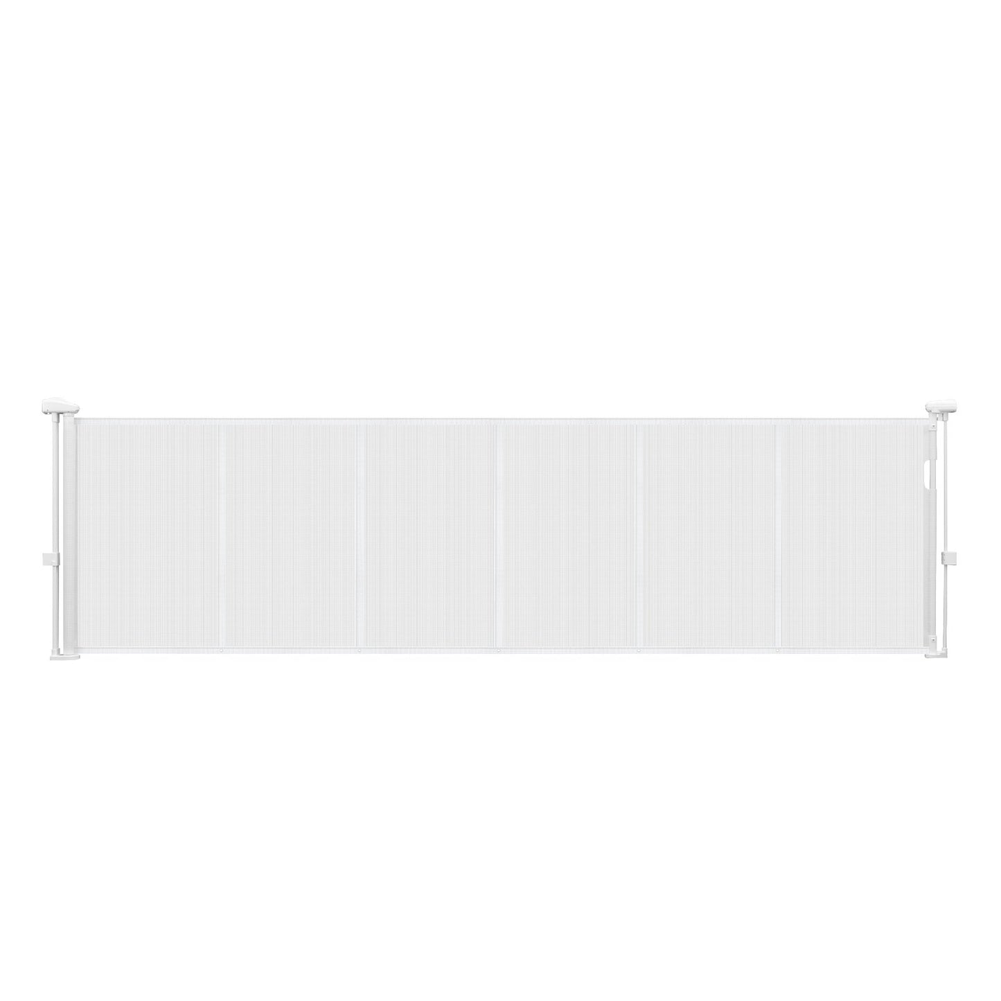 Retractable Baby Gate, 870 mm Tall, Extends up to 2800 mm Wide, Retractable Gate for Kids or Pets, Mesh Material, Easy to Install for Indoor Stairs, Doorways, Hallways, Playrooms, White