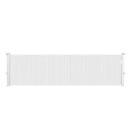 Retractable Baby Gate, 870 mm Tall, Extends up to 2800 mm Wide, Retractable Gate for Kids or Pets, Mesh Material, Easy to Install for Indoor Stairs, Doorways, Hallways, Playrooms, White