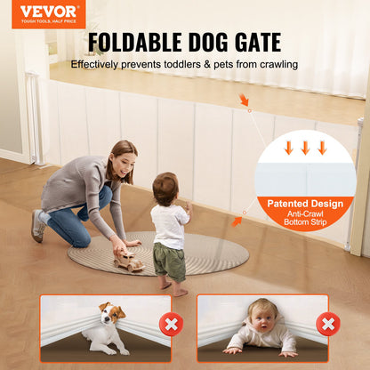 VEVOR Retractable Baby Gate, 34.2" Tall Mesh Baby Gate, Extends up to 116.1" Wide