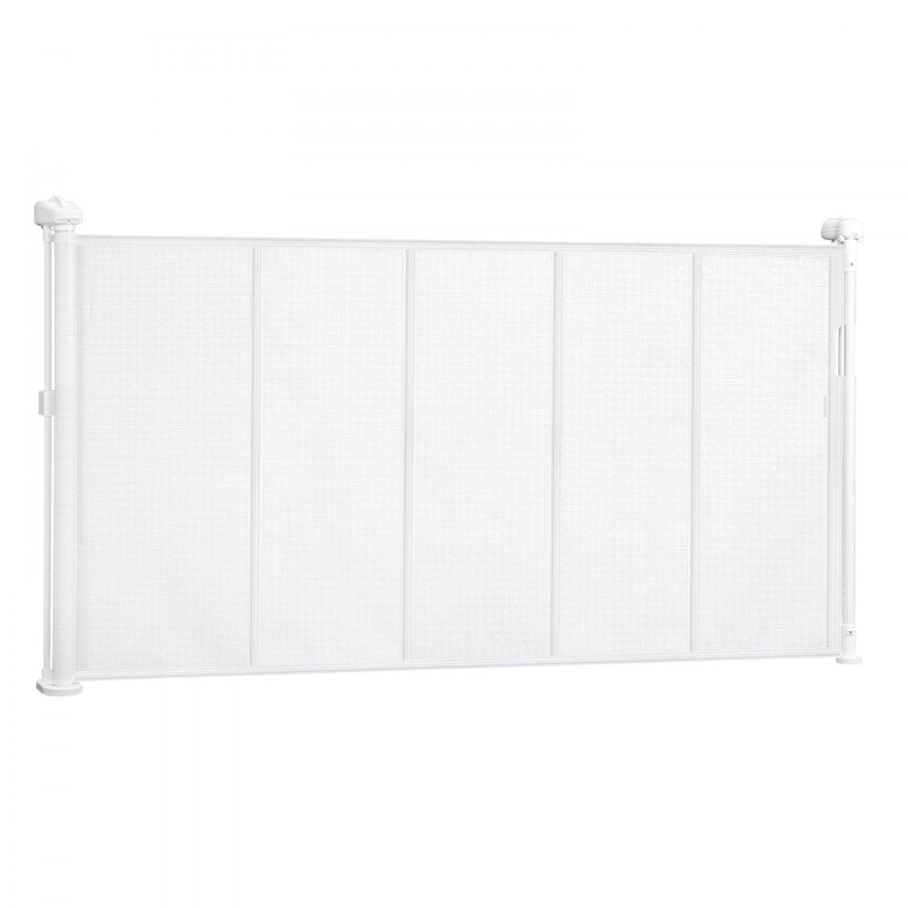VEVOR Retractable Baby Gate 870 mm Tall Extend to 1400 mm Wide Kids Pets White