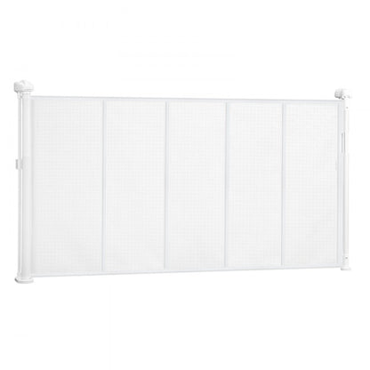 VEVOR Retractable Baby Gate 870 mm Tall Extend to 1400 mm Wide Kids Pets White