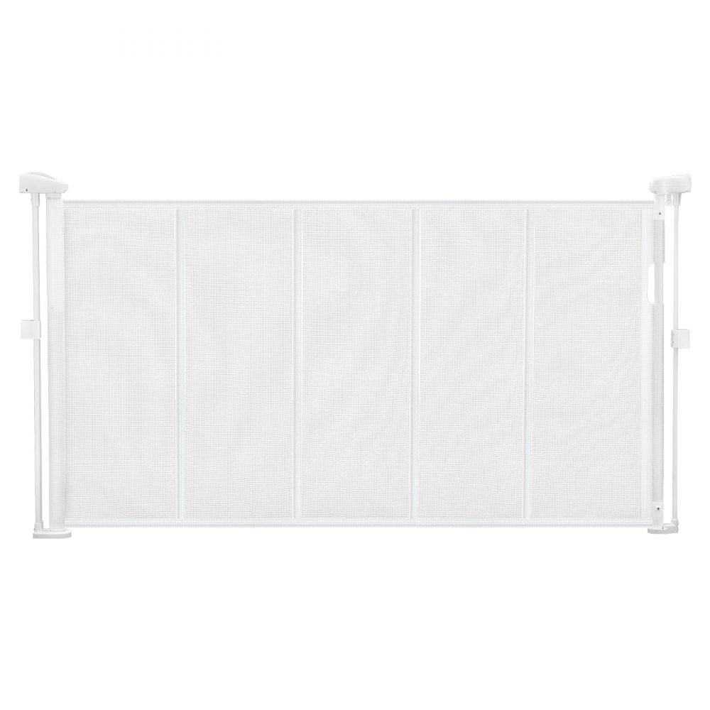 VEVOR Retractable Baby Gate 870 mm Tall Extend to 1400 mm Wide Kids Pets White