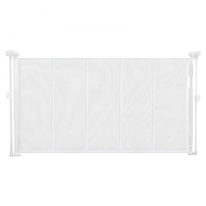 VEVOR Retractable Baby Gate 870 mm Tall Extend to 1400 mm Wide Kids Pets White