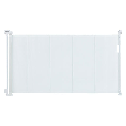 VEVOR Retractable Baby Gate, 34.2" Tall Mesh Baby Gate, Extends up to 60" Wide Retractable