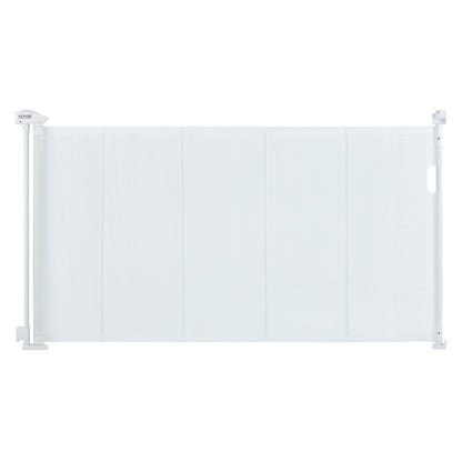 Retractable Mesh Baby Gate, 0.87m Tall, Extends up to 1.53m Wide, White