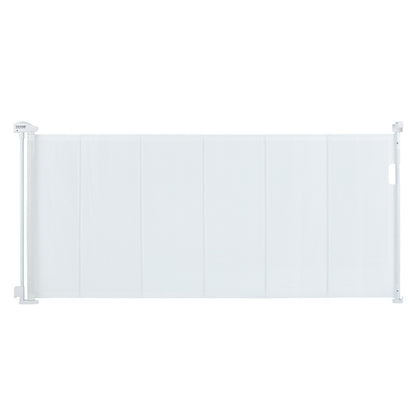 VEVOR Retractable Baby Gate, 34.2" Tall Mesh Baby Gate, Extends up to 76.8" Wide