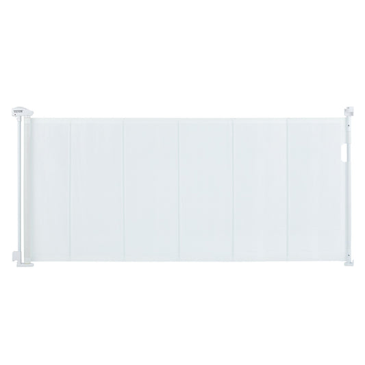 VEVOR Retractable Baby Gate, 34.2" Tall Mesh Baby Gate, Extends up to 76.8" Wide