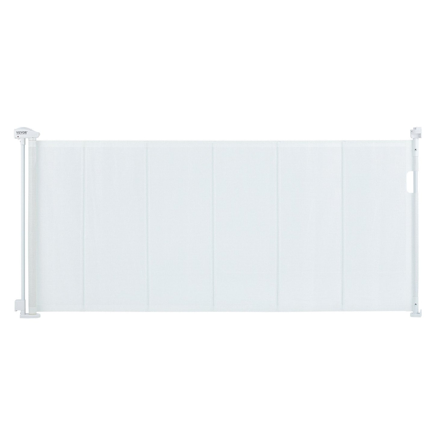 Retractable Mesh Gate for Babies & Pets, 0.87m Tall, Extends to 1.95m Wide, White