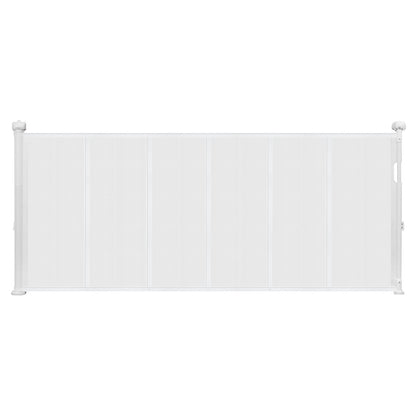 Retractable Baby Gate, 870 mm Tall, Extends up to 1800 mm Wide, Retractable Gate for Kids or Pets, Mesh Material, Easy to Install for Indoor Stairs, Doorways, Hallways, Playrooms, White