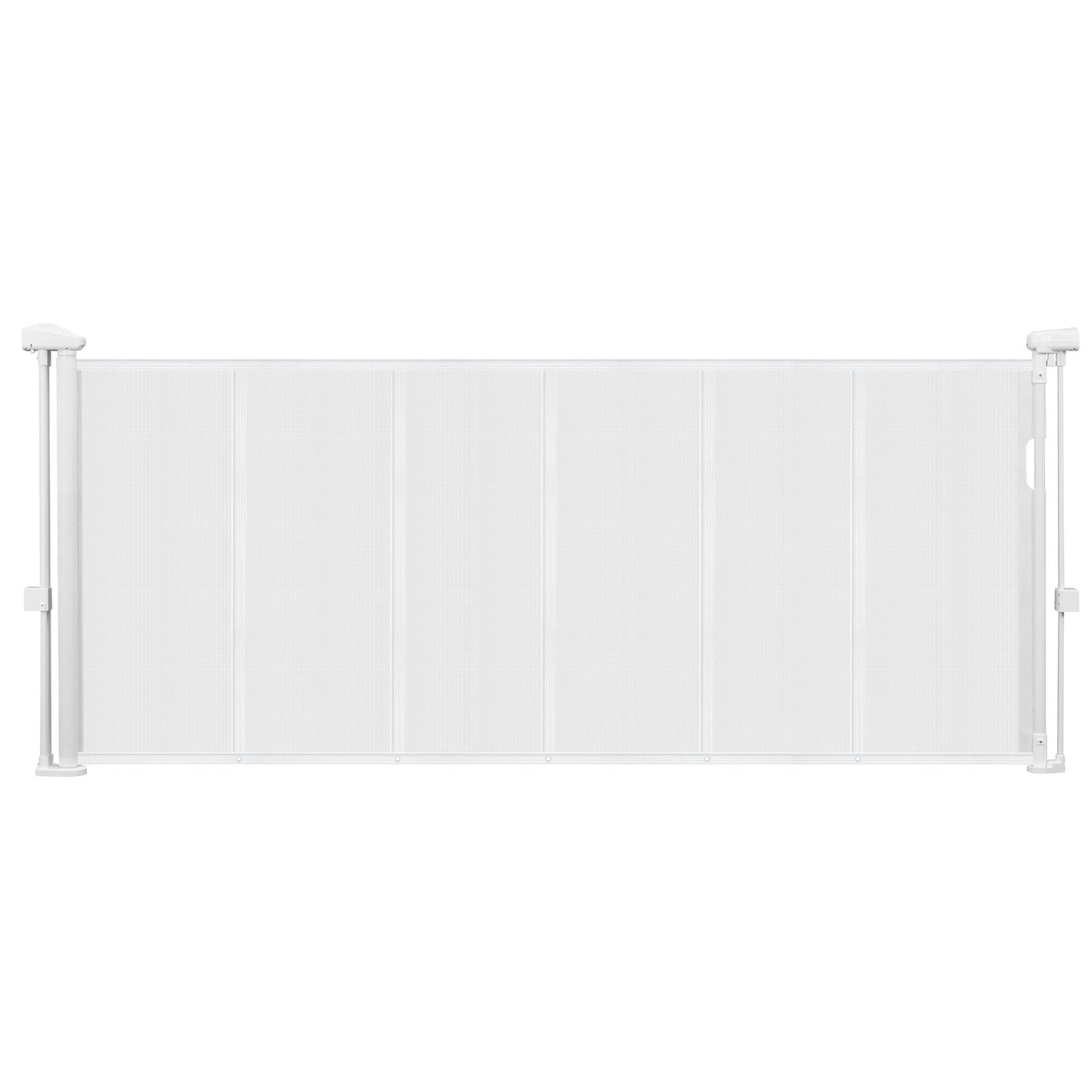 Retractable Baby Gate, 870 mm Tall, Extends up to 1800 mm Wide, Retractable Gate for Kids or Pets, Mesh Material, Easy to Install for Indoor Stairs, Doorways, Hallways, Playrooms, White