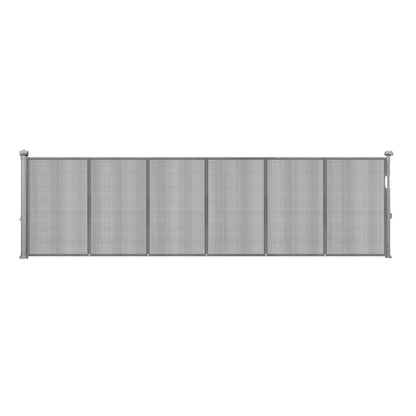Retractable Baby Gate, 870 mm Tall, Extends up to 2800 mm Wide, Retractable Gate for Kids or Pets, Mesh Material, Easy to Install for Indoor Stairs, Doorways, Hallways, Playrooms, Gray