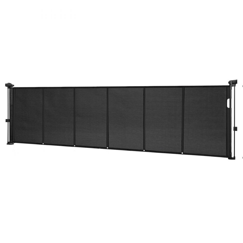 VEVOR Retractable Baby Gate 870 mm Tall Extend to 2800 mm Wide Kids Pets Black
