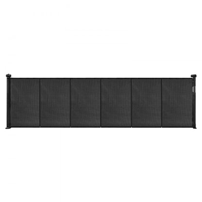 VEVOR Retractable Baby Gate 870 mm Tall Extend to 2800 mm Wide Kids Pets Black
