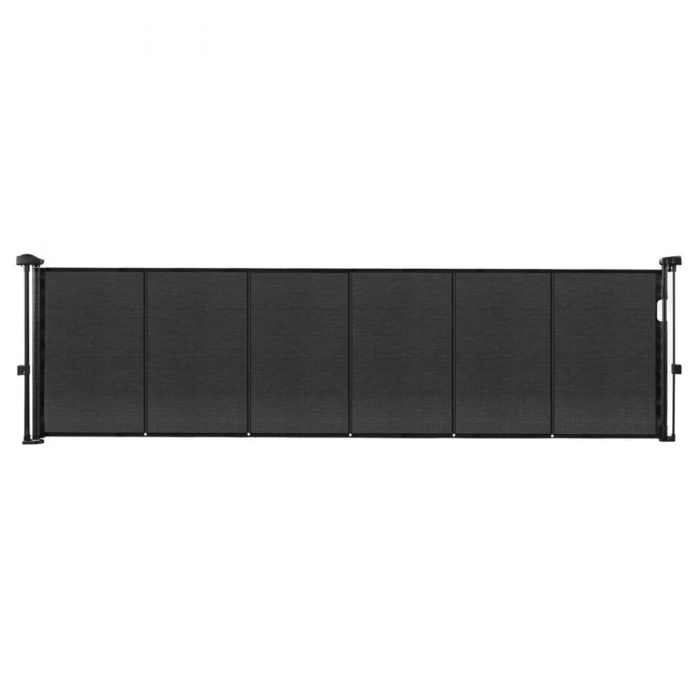 VEVOR Retractable Baby Gate 870 mm Tall Extend to 2800 mm Wide Kids Pets Black