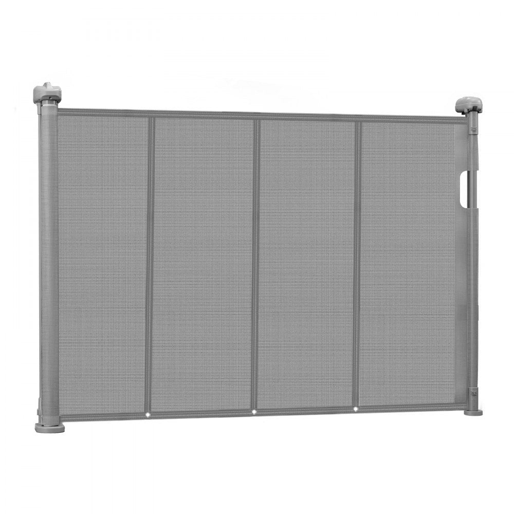 VEVOR Retractable Baby Gate 870 mm Tall Extend to 1400 mm Wide Kids Pets Gray