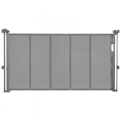 VEVOR Retractable Baby Gate 870 mm Tall Extend to 1400 mm Wide Kids Pets Gray