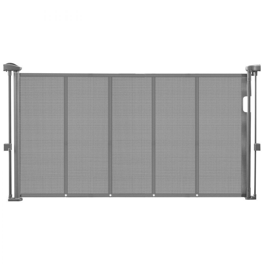 VEVOR Retractable Baby Gate 870 mm Tall Extend to 1400 mm Wide Kids Pets Gray