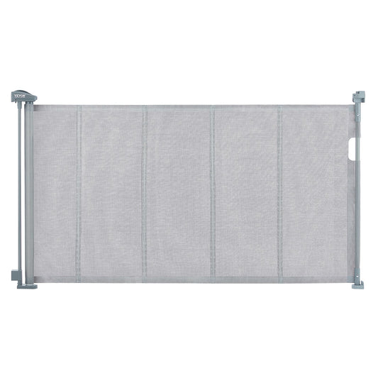 VEVOR Retractable Baby Gate, 34.2" Tall Mesh Baby Gate, Extends up to 60" Wide Retractable
