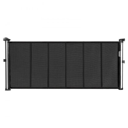 Retractable Baby Gate 870 mm Tall Extend to 1800 mm Wide Kids Pets Black