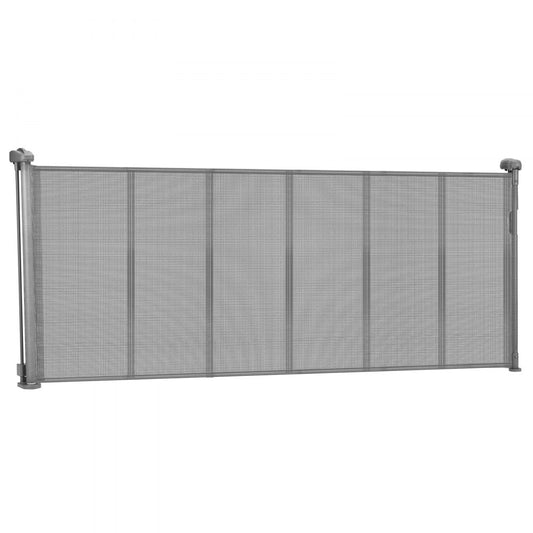 VEVOR Retractable Baby Gate 870 mm Tall Extend to 1800 mm Wide Kids Pets Gray