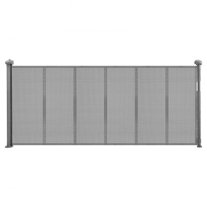 VEVOR Retractable Baby Gate 870 mm Tall Extend to 1800 mm Wide Kids Pets Gray