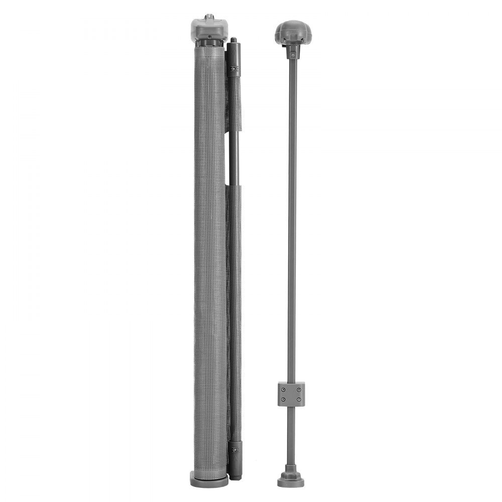 VEVOR Retractable Baby Gate 870 mm Tall Extend to 1800 mm Wide Kids Pets Gray