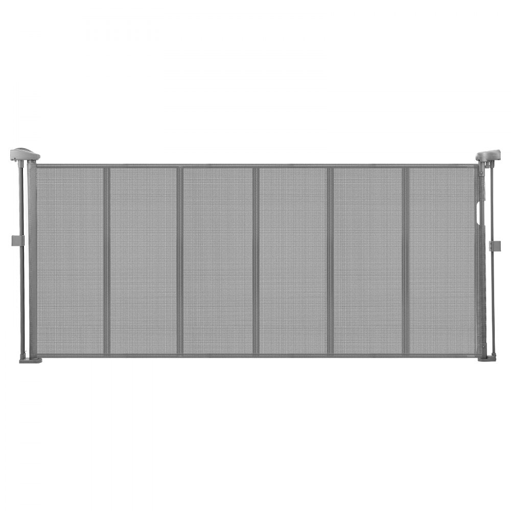VEVOR Retractable Baby Gate 870 mm Tall Extend to 1800 mm Wide Kids Pets Gray