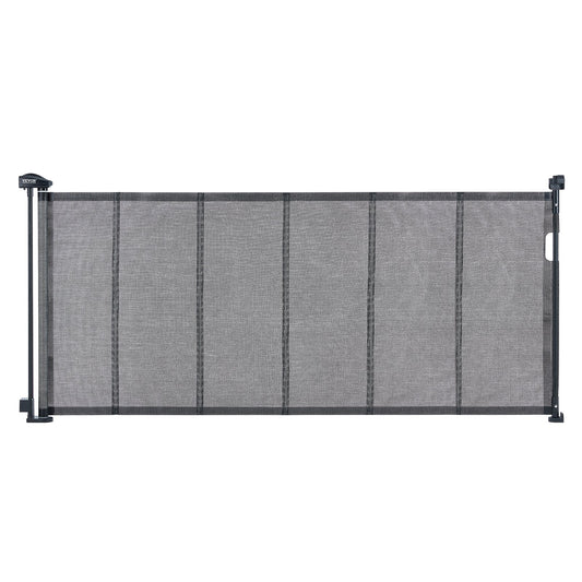 VEVOR Retractable Baby Gate, 34.2" Tall Mesh Baby Gate, Extends up to 76.8" Wide