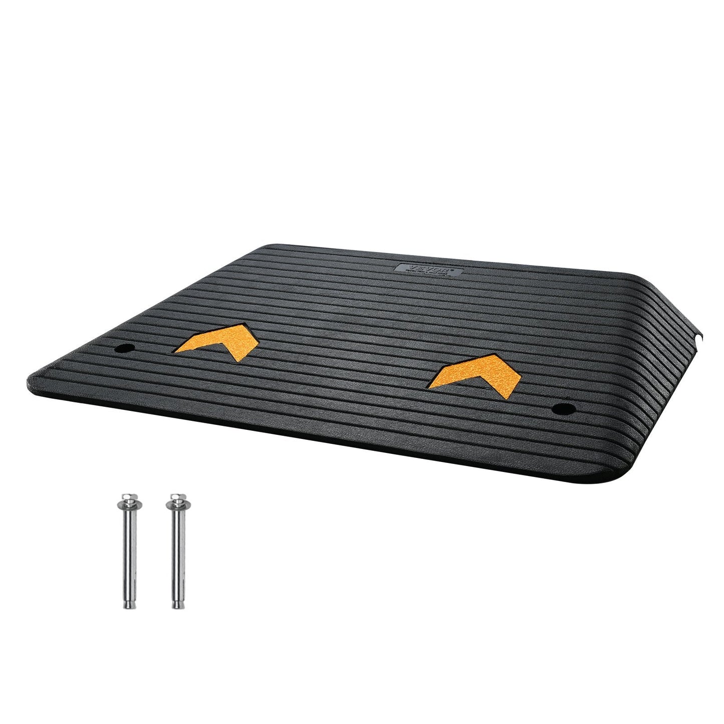 Heavy-Duty Rubber Threshold Ramp with 10.2 cm Rise and 15-Ton Capacity