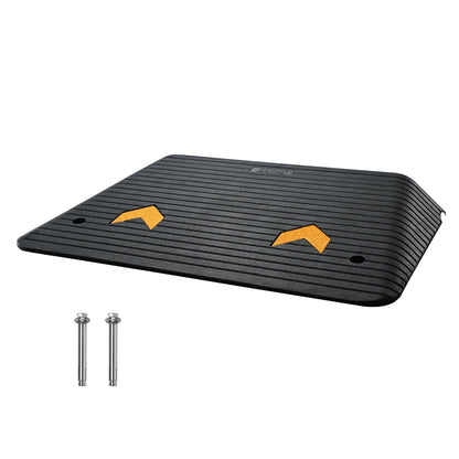 Heavy-Duty Rubber Threshold Ramp with 10.2 cm Rise and 15-Ton Capacity