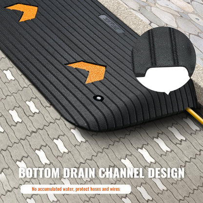 Upgraded Rubber Ramp with 0.089m Rise, 15 Ton Capacity for Wheelchairs & Scooters