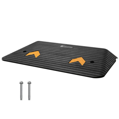 Rubber Threshold Ramp, 7.6 cm Rise, 15-Ton Load, Non-Slip Surface, 1 Channel