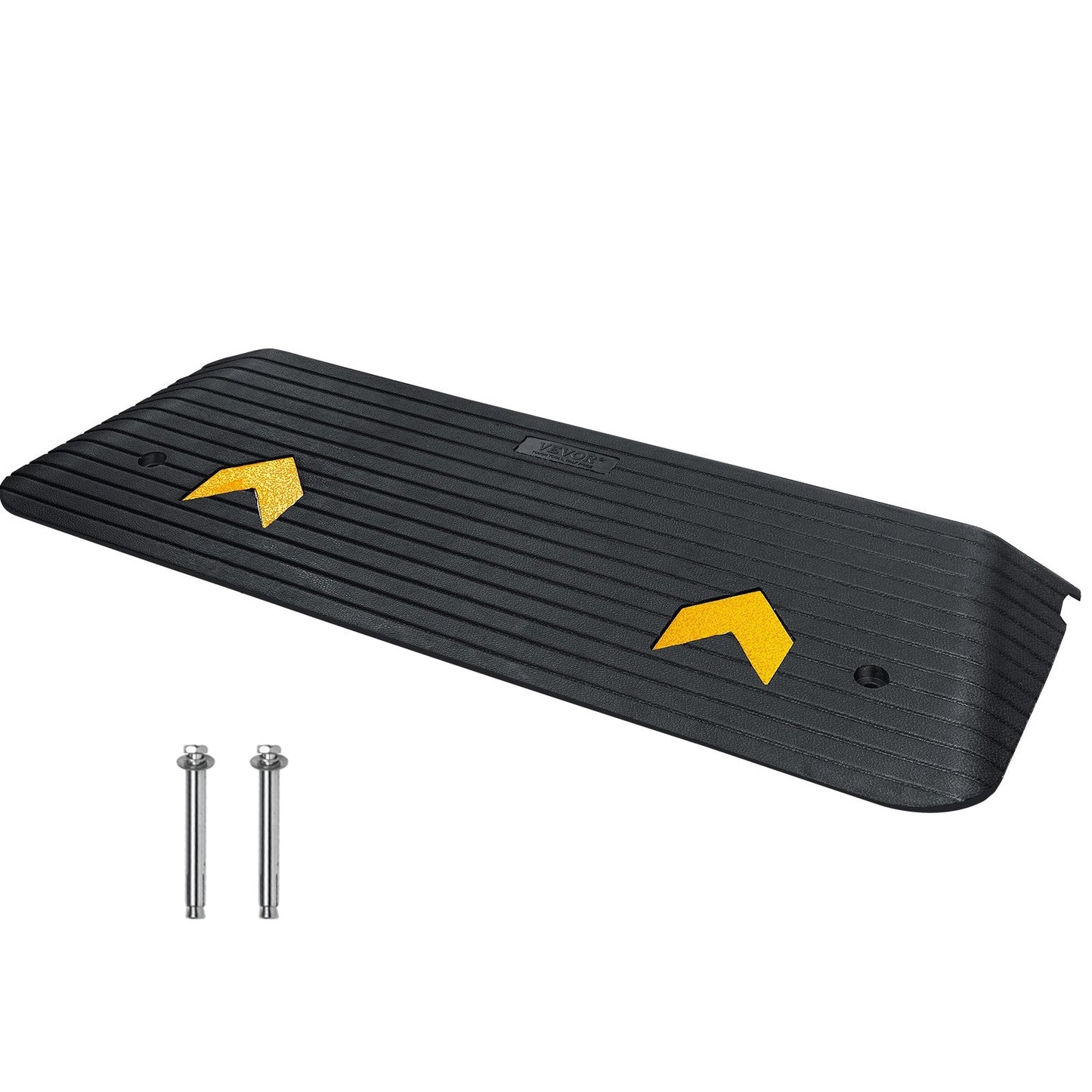Heavy-Duty Rubber Threshold Ramp, 5 cm Rise, 15 Ton Capacity, Non-Slip Surface