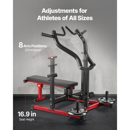VEVOR 450 LBS Chest Press Machine Adjustable Bench Press Flat Incline Bench Gym