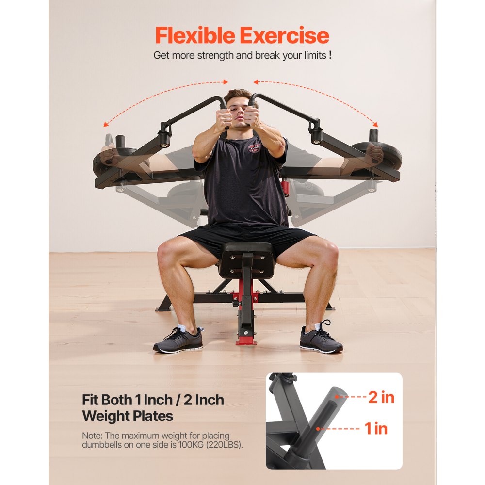 VEVOR Incline Chest Fly and Rear Delt Fly Machine Upper Body Strength Training