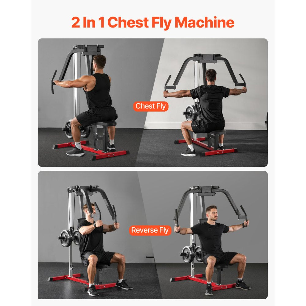 VEVOR Chest Fly Machine Adjustable Fly Reverse Delt Machine Upper Body Workout