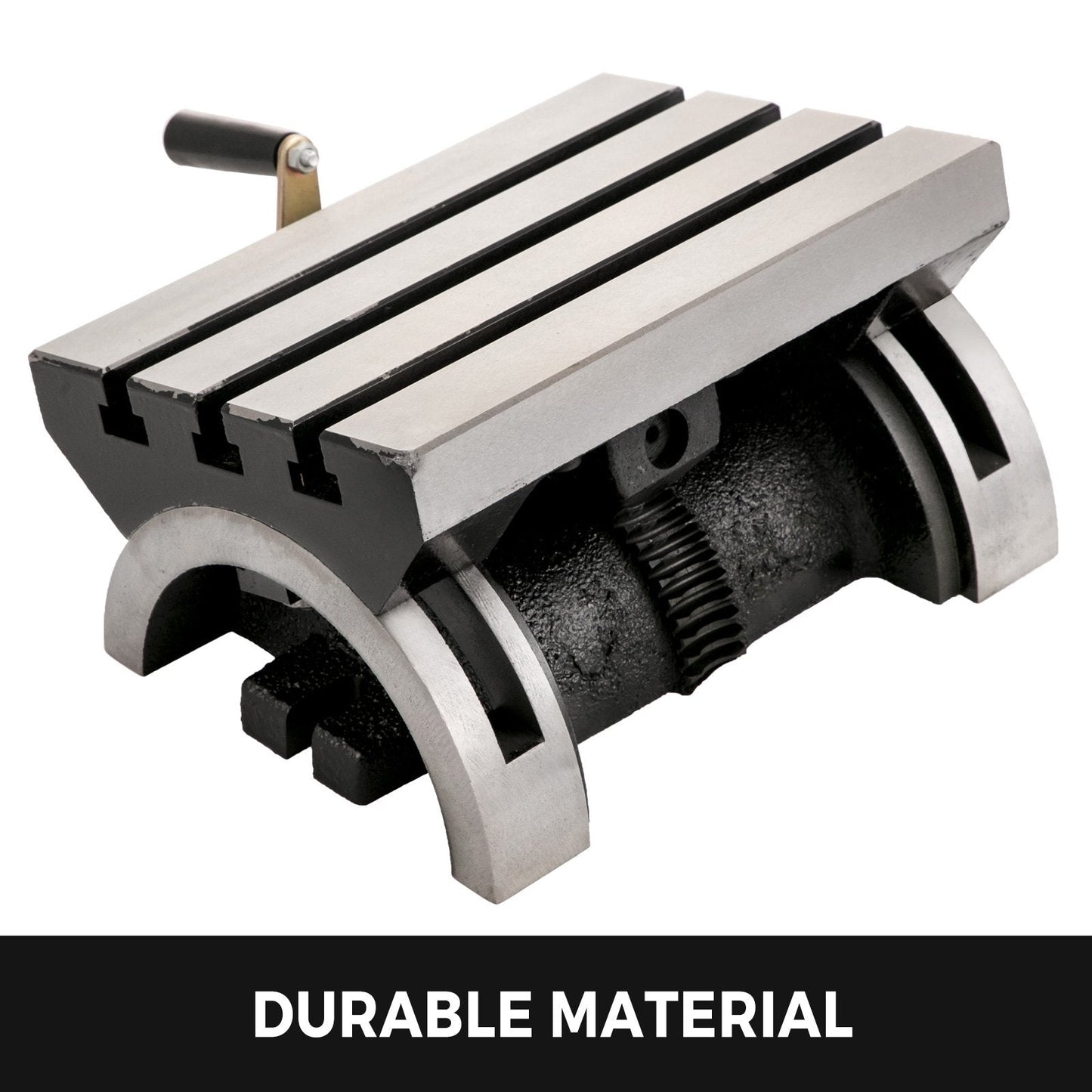 Adjustable Tilting Milling Table with Angle Plates, 178x125mm, Cast Iron, 7kg