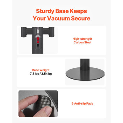 VEVOR Vacuum Stand for Dyson Multi-Models Storage Bracket Holder with 3 Clips