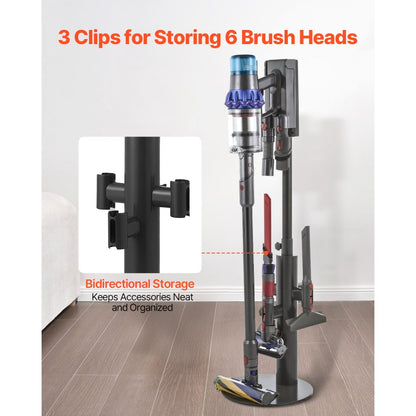 VEVOR Vacuum Stand for Dyson Multi-Models Storage Bracket Holder with 3 Clips