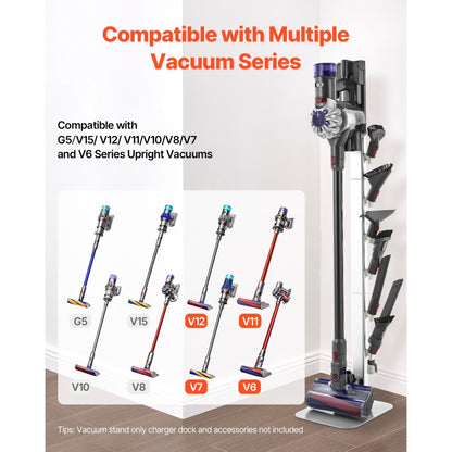 VEVOR Vacuum Stand for Dyson Multi-Models Stable Storage Bracket Holder Gray