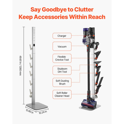 VEVOR Vacuum Stand for Dyson Multi-Models Stable Storage Bracket Holder Gray